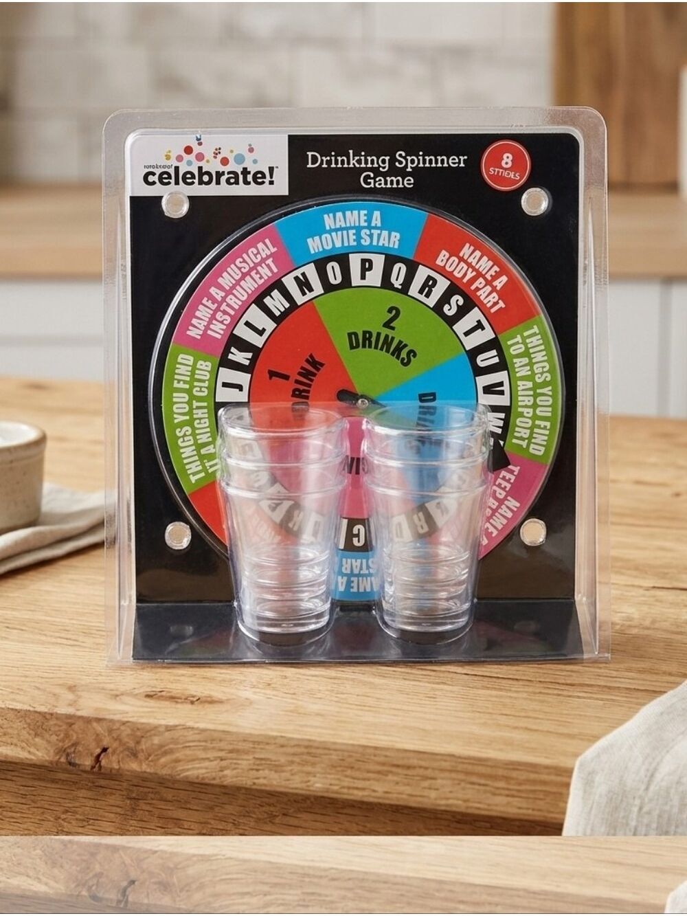 celebrate! Drinking Spinner Game - Multicolor